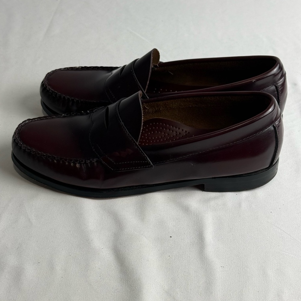 G.H. Bass & Co. Burgundy Leather Penny Loafers - Picture 8 of 16
